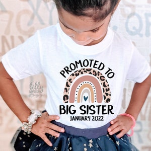 Promoted To Big Sister T-Shirt, Big Sister Gift, Big Sister Shirt, Sister Announcement, Pregnancy Announcement, I'm Going To Be A Big Sister