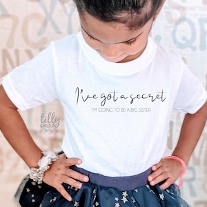 Big Schwester T-Shirt, ich habe ein Geheimnis, ich werde ein große Schwester T-Shirt für Mädchen, Big Schwester Shirt, Schwangerschaftansage, große Sis