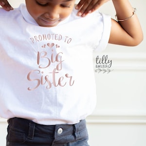 Promoted To Big Sister T-Shirt, Big Sis T-Shirt,  Big Sister Gift, Pregnancy Announcement Shirt, I'm Going To Be A Big Sister T-Shirt, Sis