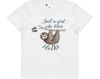 Sloth t shirt girl Clearance