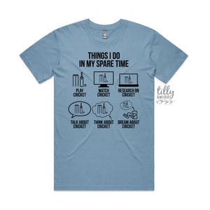 Camiseta de críquet, Cosas que hago en mi tiempo libre, Camiseta de críquet para hombre, Camiseta divertida de críquet, Camiseta divertida para papá, Regalo para hombre, Cumpleaños para hombre