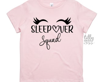 Sleepover Squad T-Shirt, Sleepover T-Shirt, Squad T-Shirt, Eyelashes T-Shirt, Slumber Party T-Shirt,  Slumber Party Squad T-Shirt, Girl Gang