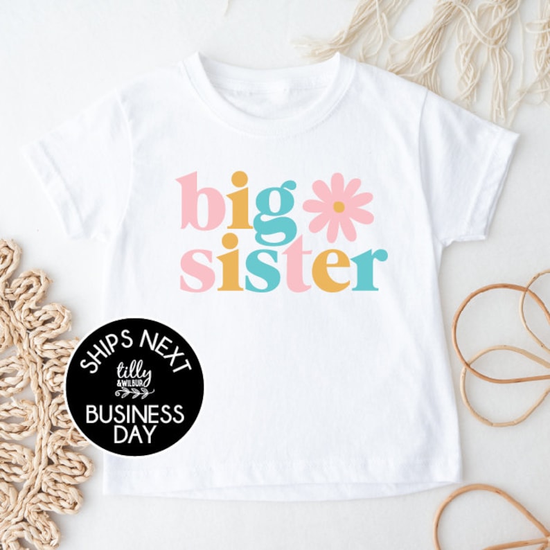 Big Sister T-Shirt, Big Sister Announcement, Big Sister Gift, Pregnancy Announcement Shirt, I'm Going To Be A Big Sister Announcement Shirt image 1