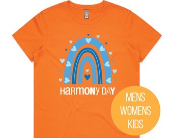 Harmony Day T-Shirt, Harmony Day - 21st March, Orange Harmony Day T-Shirt, Everyone Belongs, School T-Shirt, Babies, Kids, Womens And Mens