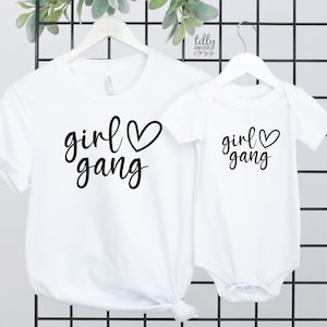Girl Gang T-Shirts, Matching Mummy And Me T-Shirts, Mother And Daughter Shirts, Mother&#39;s Day Gifts, Mum of Girls Shirts, Girl Mum Gifts