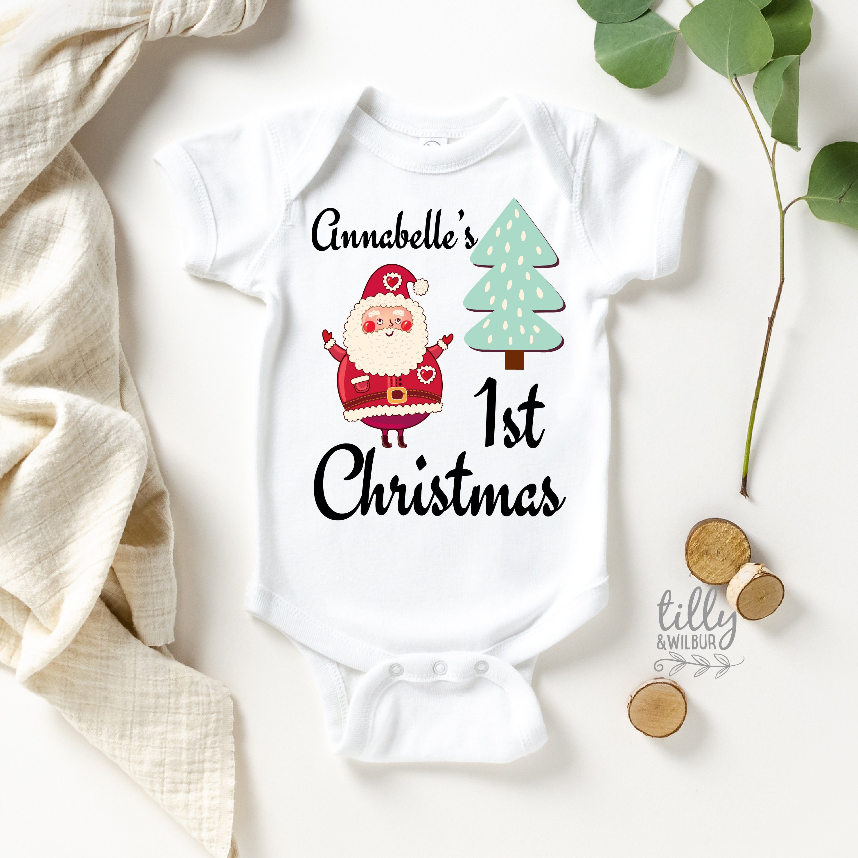 Personalised 1st Christmas Outfit With Baby's Name First - Etsy New Zealand