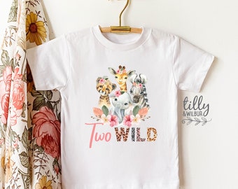 Two Wild T-Shirt, Two Wild Birthday T-Shirt, Safari Animal 2nd Birthday T-Shirt, Two Birthday T-Shirt, Safari Birthday, Jungle Animal Theme