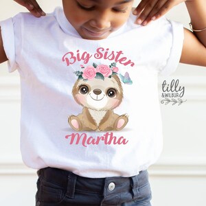 Big Sister With Name, Sister Announcement, Big Sister Gift, Pregnancy Announcement Shirt, I&#39;m Going To Be A Big Sister Announcement Shirt