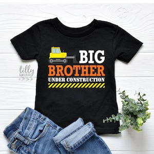 Big Brother Im Bau T-Shirt, Zum Big Brother T-Shirt gefördert, ich werde ein Big Brother Shirt, Schwangerschaftansage T-Shirt sein