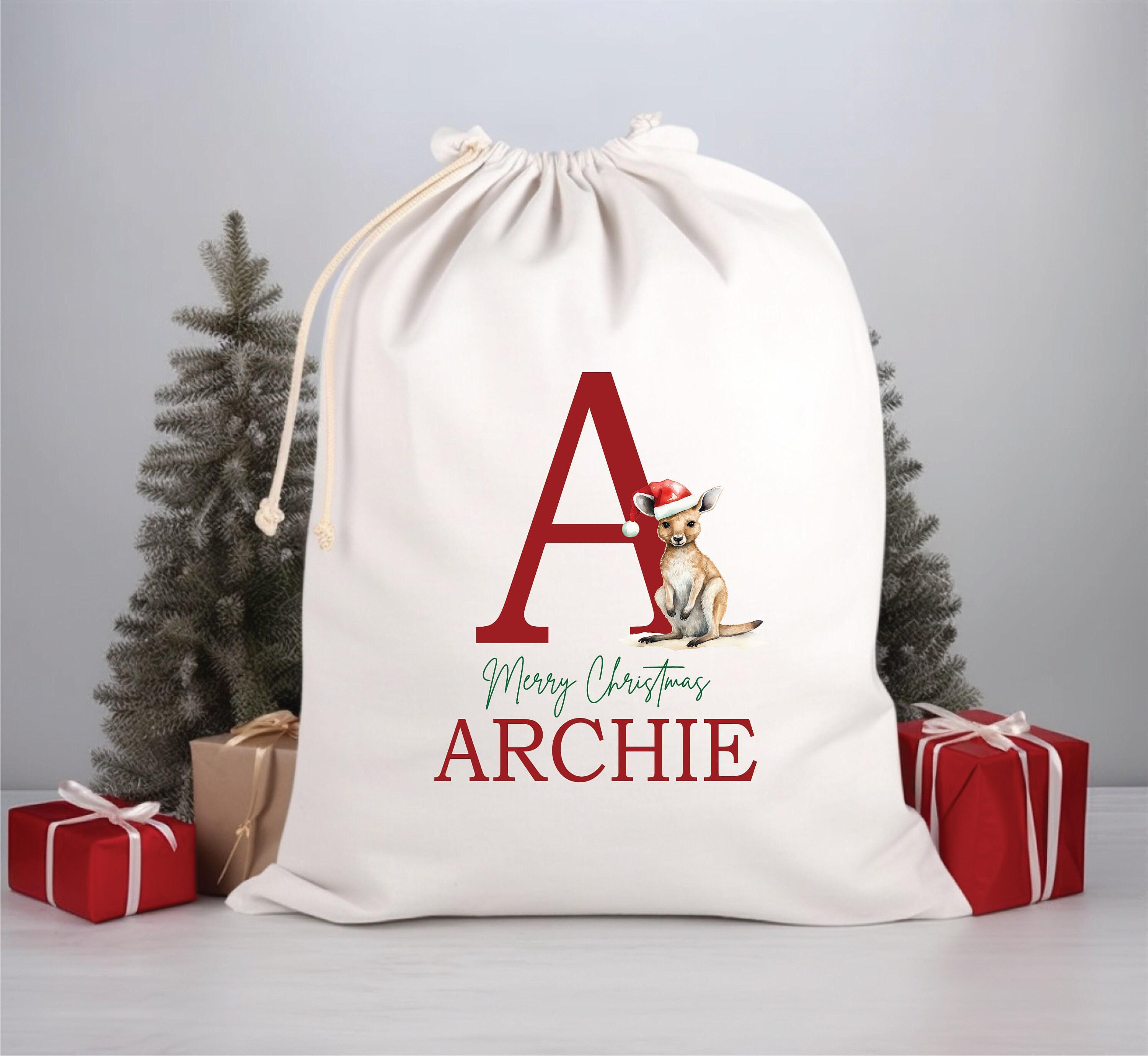 TULLUN Personalisierte Santa Weihnachtssack Extra Groß XL (75 X 49 Cm 38 Liter) - Rentier Rudolf