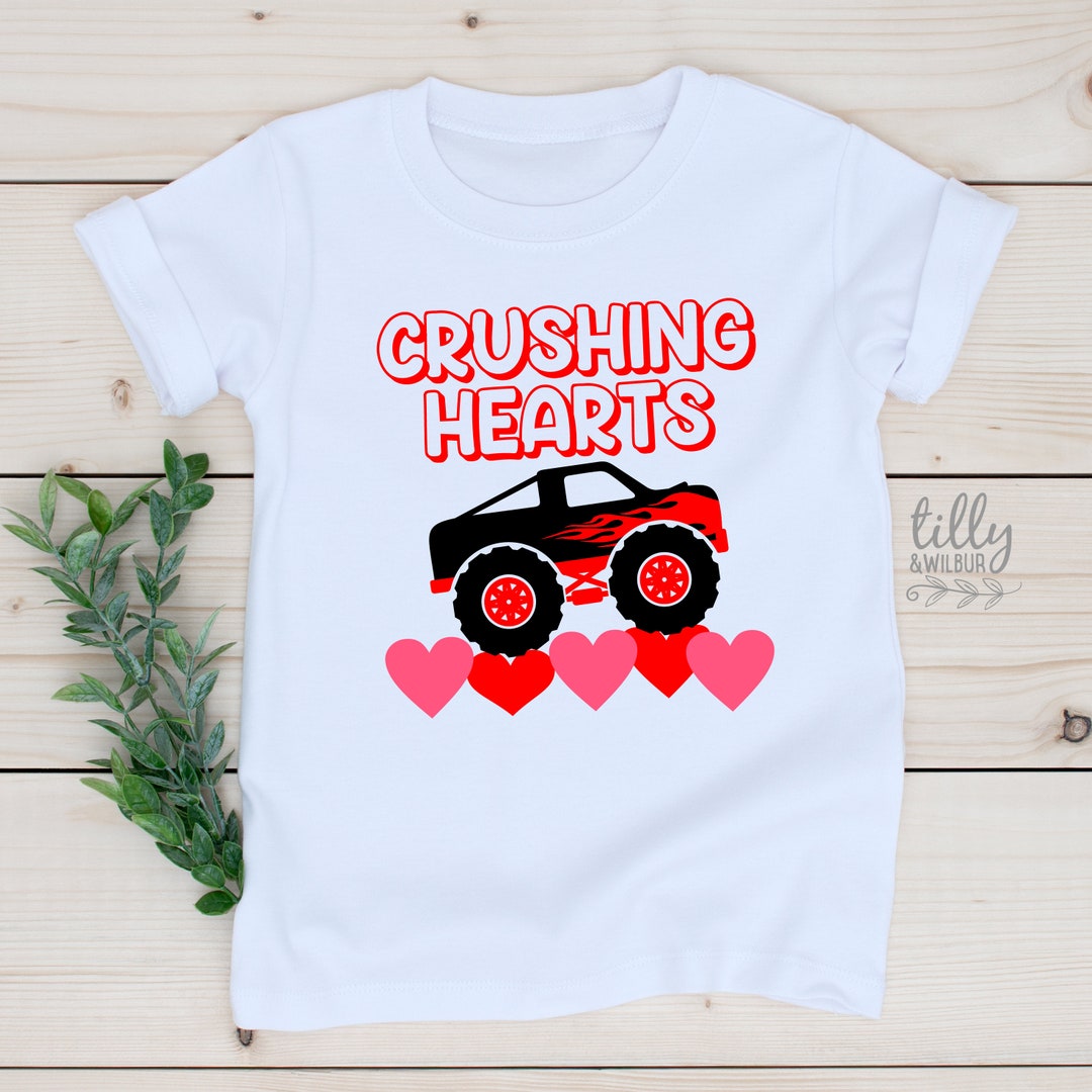 Crushing Hearts Child's Valentine's Day TShirt Etsy Italia