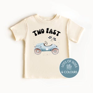 Two Fast T-Shirt, Personalised Two Fast T-Shirt, 2nd Birthday T-Shirt, Second Birthday, Two Birthday Gift, 2nd Birthday, 2 Birthday T-Shirt