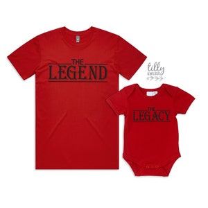 Die Legende Das Vermächtnis Vater Sohn Papa Tochter Passende Shirts, Passender Vater und Baby, Vatertagsgeschenk, Neugeborenen Geschenk, New Dad T-Shirt