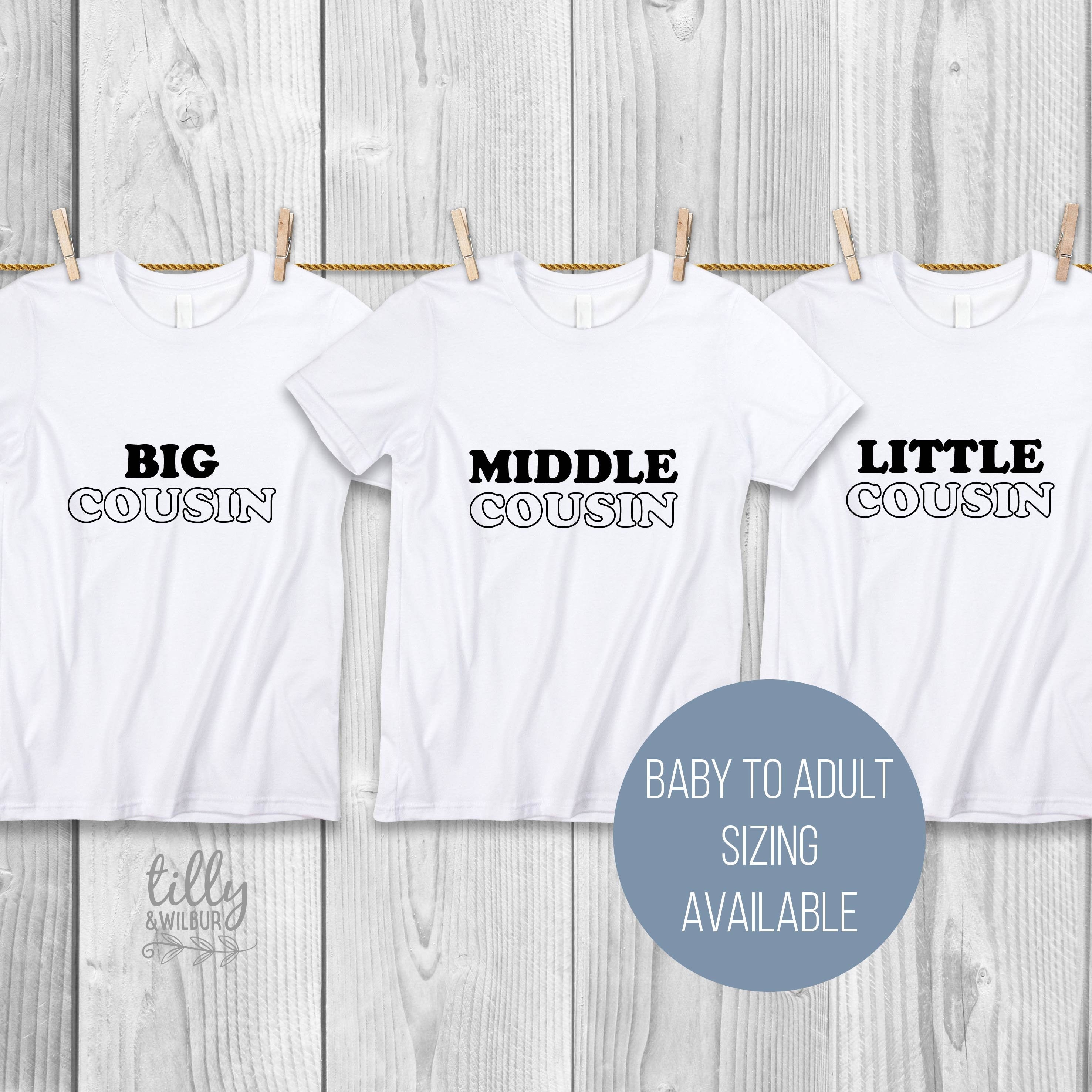 Matching Cousin T-shirt Set Big Cousin 