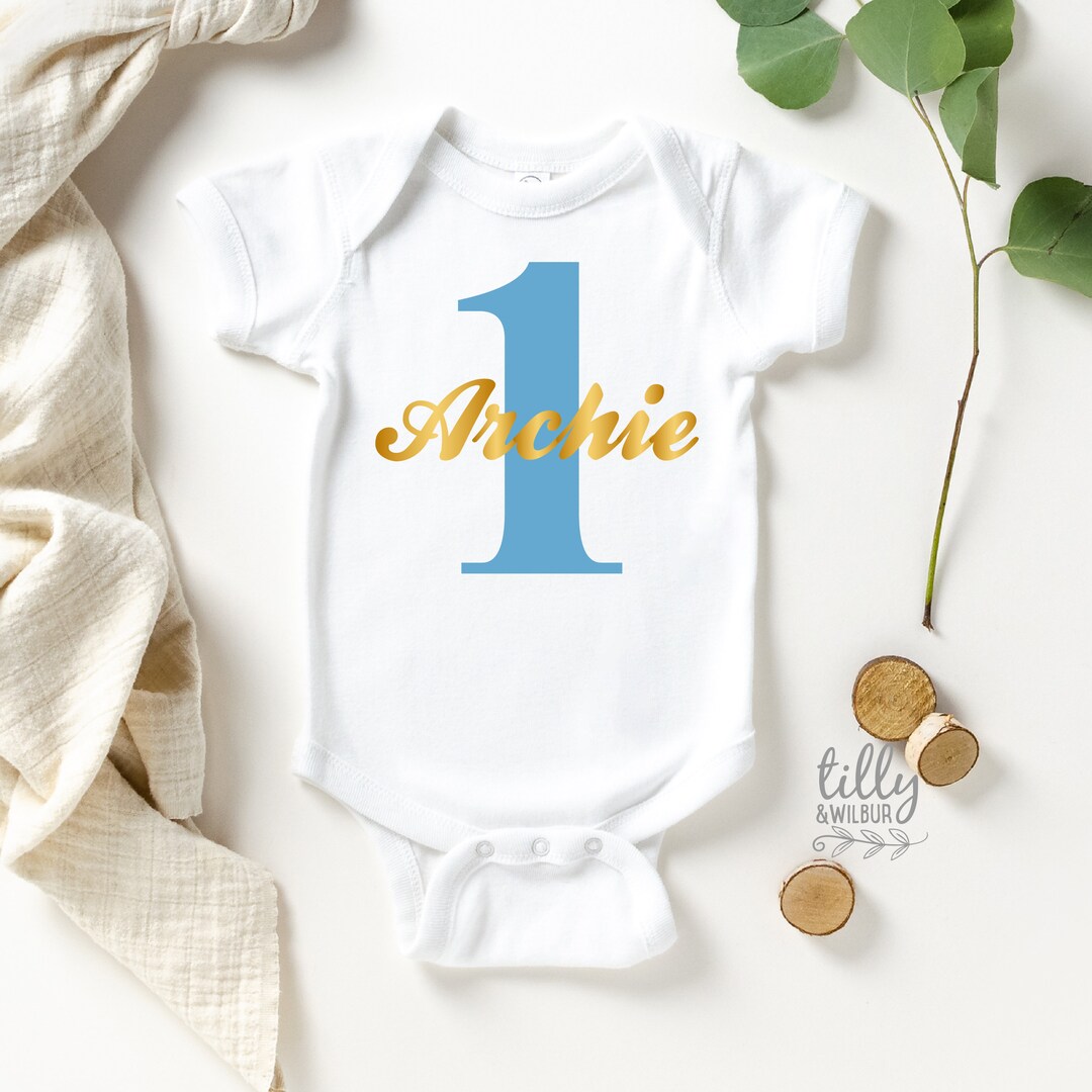 Personalised 1st Birthday Bodysuit, One Birthday Shirt, First Birthday
