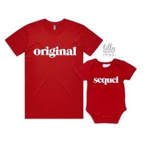 Original-Sequel-Vater-Sohn-Matching-Shirts, passender Vater und Baby, passender Vater und Kind, Vatertagsgeschenk, Neugeborenen Geschenk, neuer Vater, Remix
