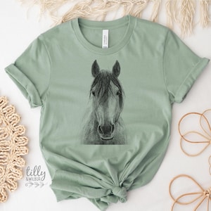 Horse T-Shirt, Women&#39;s Men&#39;s Kids, Equestrian Gift, Horse Riding TShirt, Just A Girl Who Loves Horses, Horse Art, Horse Owner, Horse Gift