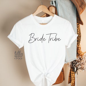 Bride Tribe T-Shirt, Bridesmaid T-Shirt, Bridesmaids T-Shirt, Matching Bridal Party Gifts, Wedding Gift, Wedding T-Shirts, Hens Party Shirts