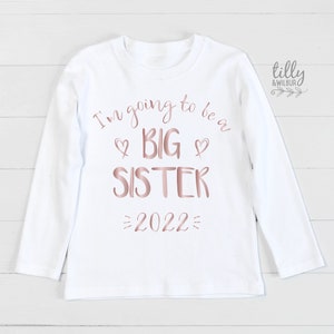 Big Sister T-Shirt, Big Sister Announcement, Promoted to Big Sister TShirt, Pregnancy Announcement Shirt, I&#39;m Going To Be A Big Sister Shirt