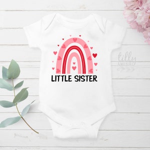 Kleine Schwester, kleine Schwester Bodysuit, passende große Schwester T-Shirt, Schwester Ankündigung, Schwangerschaftansage, kleine Schwester Strampler