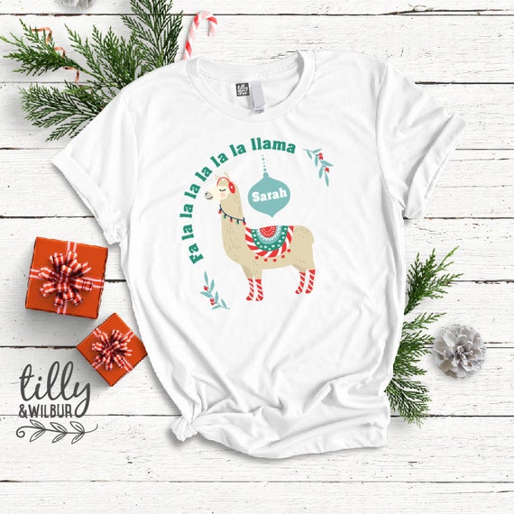 Fa La La La Llama T-Shirt - Cute Llama Christmas Shirt Fa La La La Llama T-Shirt - Cute Llama Christmas Shirt
