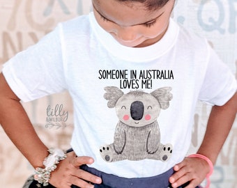 Someone In Australia Loves Me, Australia Baby Gift, Australiana Gift, Koala Baby Gift, Aussie Overseas Gift, Newborn Baby Gift, Baby Shower