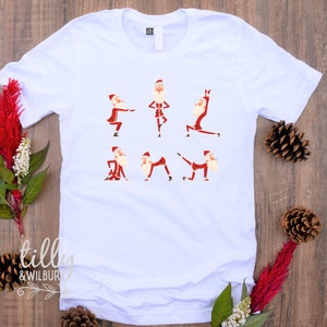 Yoga Santa T-Shirt, Yoga Christmas T-Shirt, Funny Yoga T-Shirt, Santa Yoga T-Shirts, Family Christmas T-Shirts, Matching Family Yoga Tees