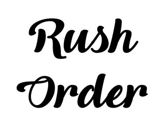 RUSH ORDER - 24 hour processing (Monday to Friday) - Please contact us prior to purchasing