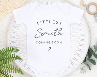 Pregnancy Announcement Baby Bodysuit, Baby Announcement Romper, Custom Baby Bodysuit, Custom Baby Bodysuit,  Personalised Reveal Outfit
