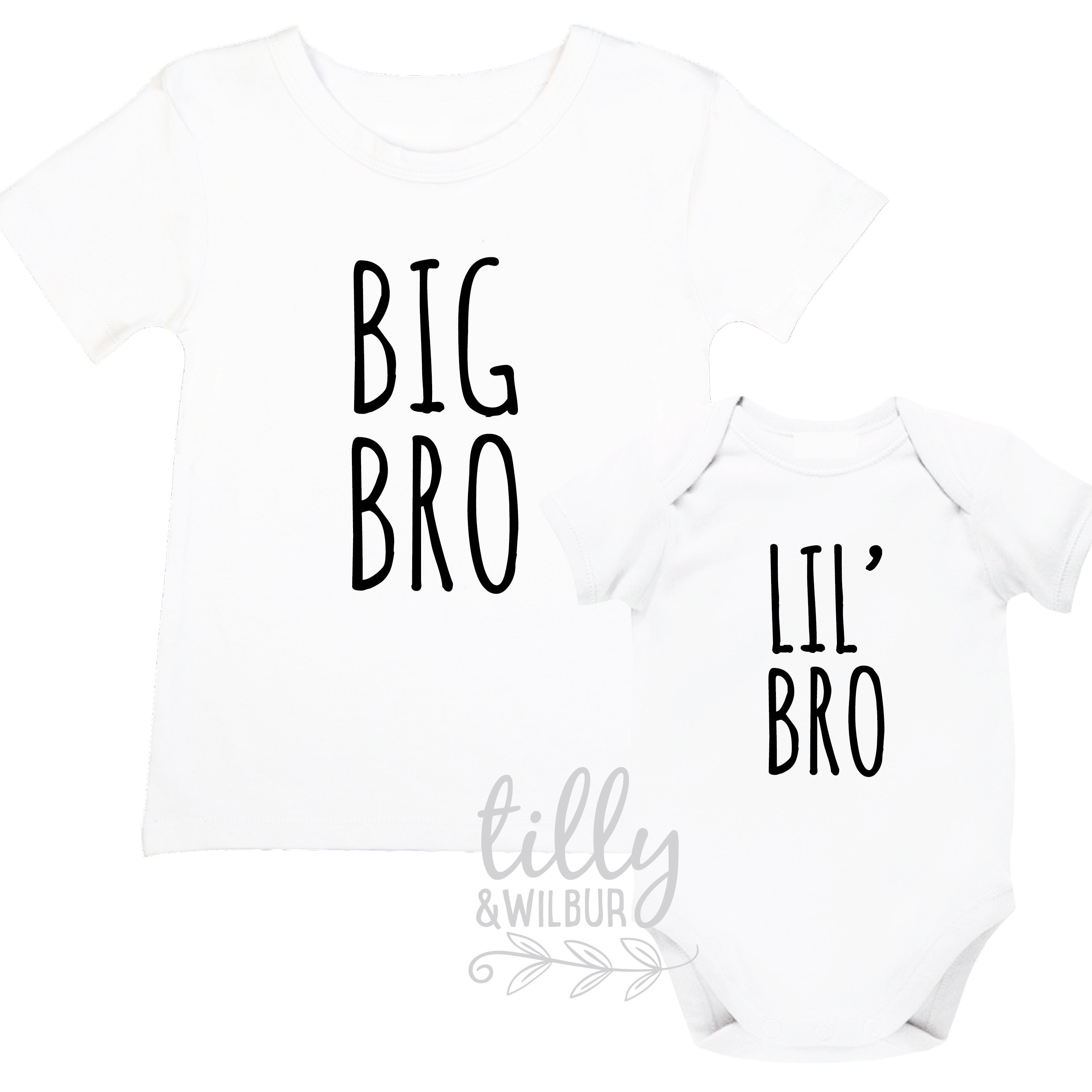 Big Bro Lil 'Bro Set, Brother Set, Sibling Set, Bruder Geschenk, Schwangerschaftansage, Neugeborenen Geschenk, Big Brother Little Brother Matching Set