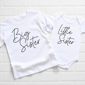 Big Sister Little Sister Matching Set, Big Sis Little Sis Set, Matching Sister Gifts, Matching Sibling T-Shirts, Pregnancy Announcement