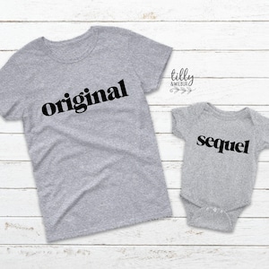 Original-Sequel-Vater-Sohn-Matching-Shirts, passender Vater und Baby, passender Vater und Kind, Vatertagsgeschenk, Neugeborenen Geschenk, neuer Vater, Remix