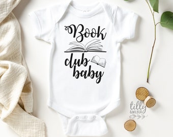Book Club Baby Bodysuit, Pregnancy Announcement Baby Bodysuit, Book Lover Newborn Gift, Announcement Romper, Baby Shower Gift, I Love Books
