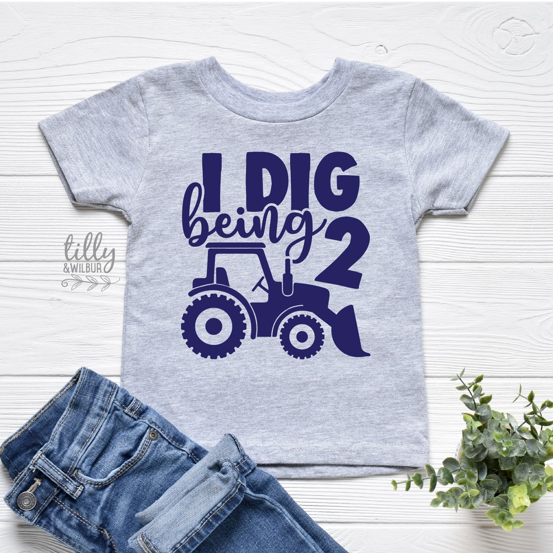 I'm Two and Digging It T-shirt, I Dig Being Two Birthday T-shirt, 2nd ...