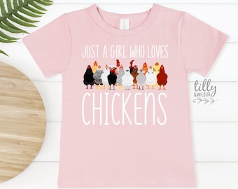 Just A Girl Who Loves Chickens T-Shirt, Chicken Lover T-Shirt, Funny Chicken T-Shirt, Chicken Lover Girl, Loves Peckers, Farm Lover Shirt