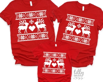 Christmas T-Shirts, Matching Family Christmas T-Shirts, Matching Christmas Shirts, Ugly Sweater Tees, Christmas Pajamas, Family Xmas Gift