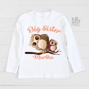 Big Sister With Name, Sister Announcement, Big Sister Gift, Pregnancy Announcement Shirt, I&#39;m Going To Be A Big Sister Announcement Shirt
