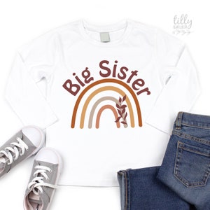Big Schwester Regenbogen Design, ich habe ein Geheimnis, ich werde eine große Schwester Shirt für Mädchen, Big Schwester Shirt, Schwangerschaftansage, große Sis