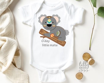 G&#39;day Little Mate Koala Baby Bodysuit, G&#39;day Little Mate, Baby Shower Gift, New Baby Gift, Newborn Gift, Koala Gift, Australiana, Koala Baby