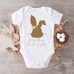 Personalised 1st Easter Baby Bodysuit, First Easter Baby Bodysuit, Newborn Easter Gift, 1st Easter Outfit, Baby&#39;s 1st Easter, Bunny Rabbit