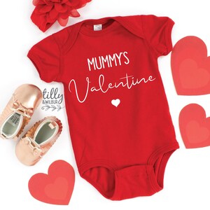 Mummy&#39;s Valentine Baby Bodysuit, First Valentine&#39;s Day, Baby&#39;s First Valentine&#39;s Day, Baby&#39;s First Valentine&#39;s s®, Valentine&#39;s