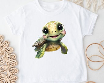 Watercolour Sea Turtle T-Shirt, Cute Sea Turtle Bodysuit, Ocean Animals, Tortoise Shirt, Turtle Gift, Turtle Lovers, Turtle Party, All Sizes