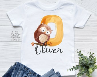 O Is For Owl T-Shirt, Personalised T-Shirt, Personalised Child's T-Shirt, Personalised Gift, Personalised Name, Birthday Gift, Christmas Tee