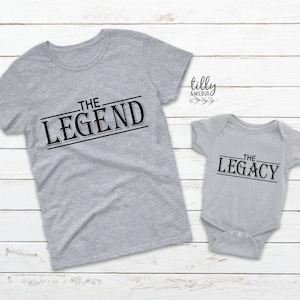 Die Legende Das Vermächtnis Vater Sohn Papa Tochter Passende Shirts, Passender Vater und Baby, Vatertagsgeschenk, Neugeborenen Geschenk, New Dad T-Shirt