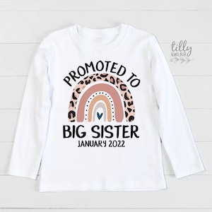 Promoted To Big Sister T-Shirt, Big Sister Gift, Big Sister Shirt, Sister Announcement, Pregnancy Announcement, I'm Going To Be A Big Sister