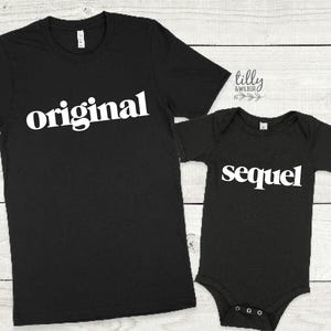 Original-Sequel-Vater-Sohn-Matching-Shirts, passender Vater und Baby, passender Vater und Kind, Vatertagsgeschenk, Neugeborenen Geschenk, neuer Vater, Remix