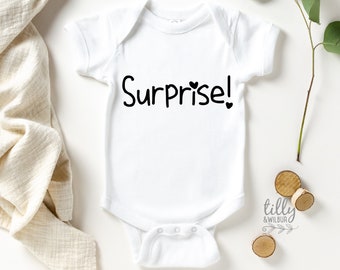 Surprise! Pregnancy Announcement Baby Bodysuit, Pregnancy Announcement, Maternity Photo Prop, Announcement Romper, Baby Reveal, Pregnant