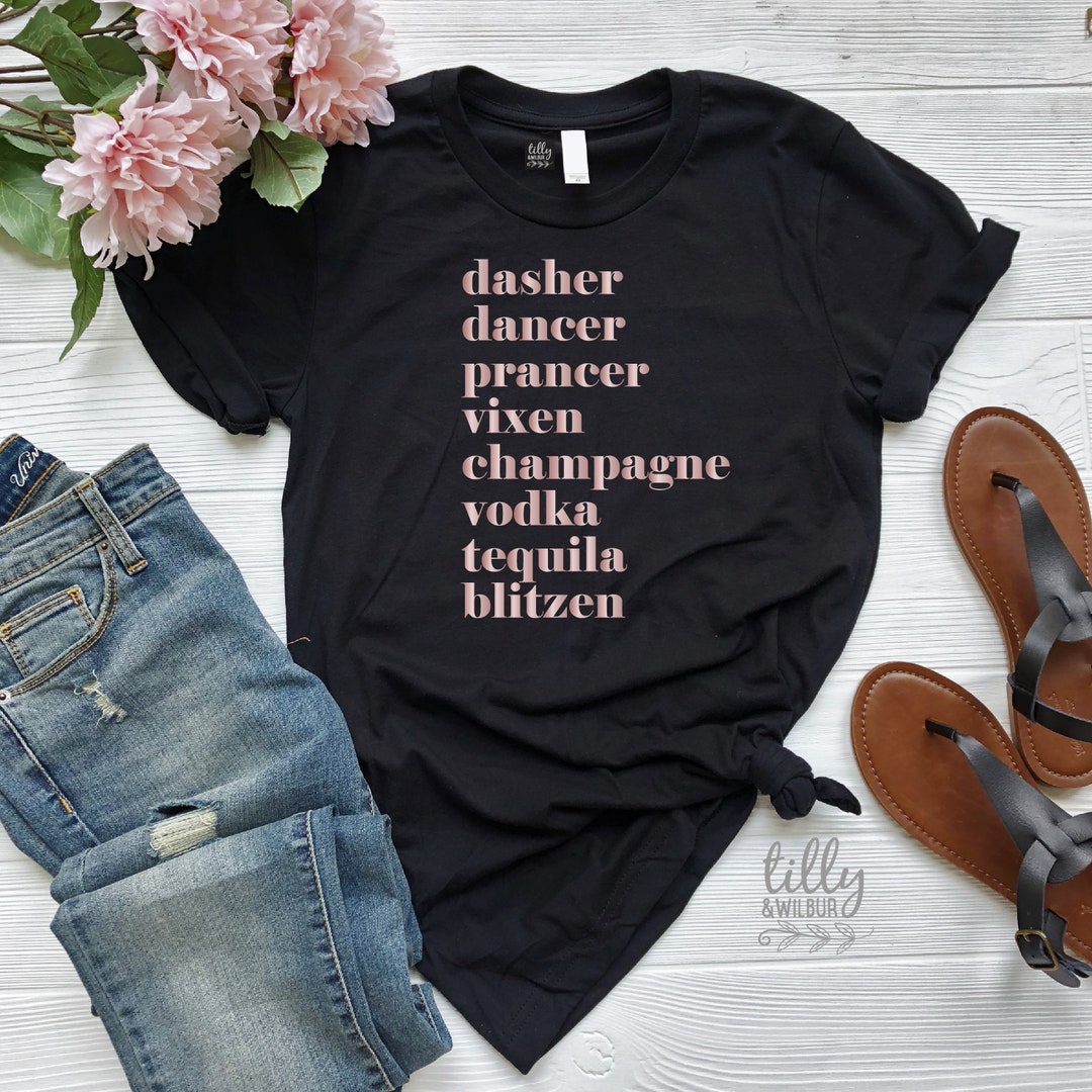 Funny Women's Christmas Gift Drinking Christmas Tshirt Etsy Australia