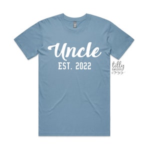 Uncle T-Shirt, Uncle Est. T-Shirt, Personalised Pregnancy Announcement Shirt, I'm Going To Be An Uncle, Baby Shower Gift, Niece Nephew Gift