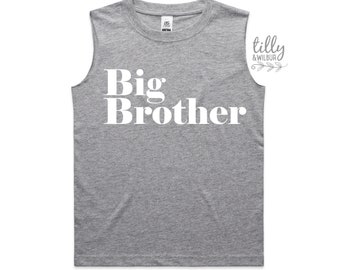 Big Brother Singlet, Promoted To Big Brother Tank, Big Brother T-Shirt, I'm Going To Be A Big Brother Top, Pregnancy Announcement T-Shirt